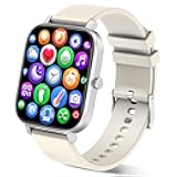 Smart Watch for Men Women Compatible with iPhone Samsung Android Phone 1.69 inch Full Touch Screen IP68 Waterproof Bluetooh Fitness Tracker Heart Rate/Sleep Monitor (Starlight)