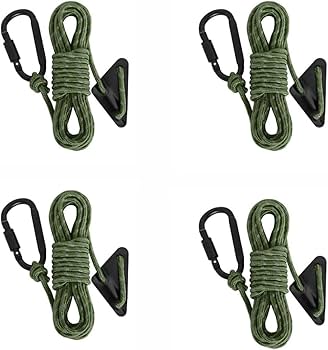 Amazon | テントロープ ガイロープ カラビナ付き ガイロープ タープ用