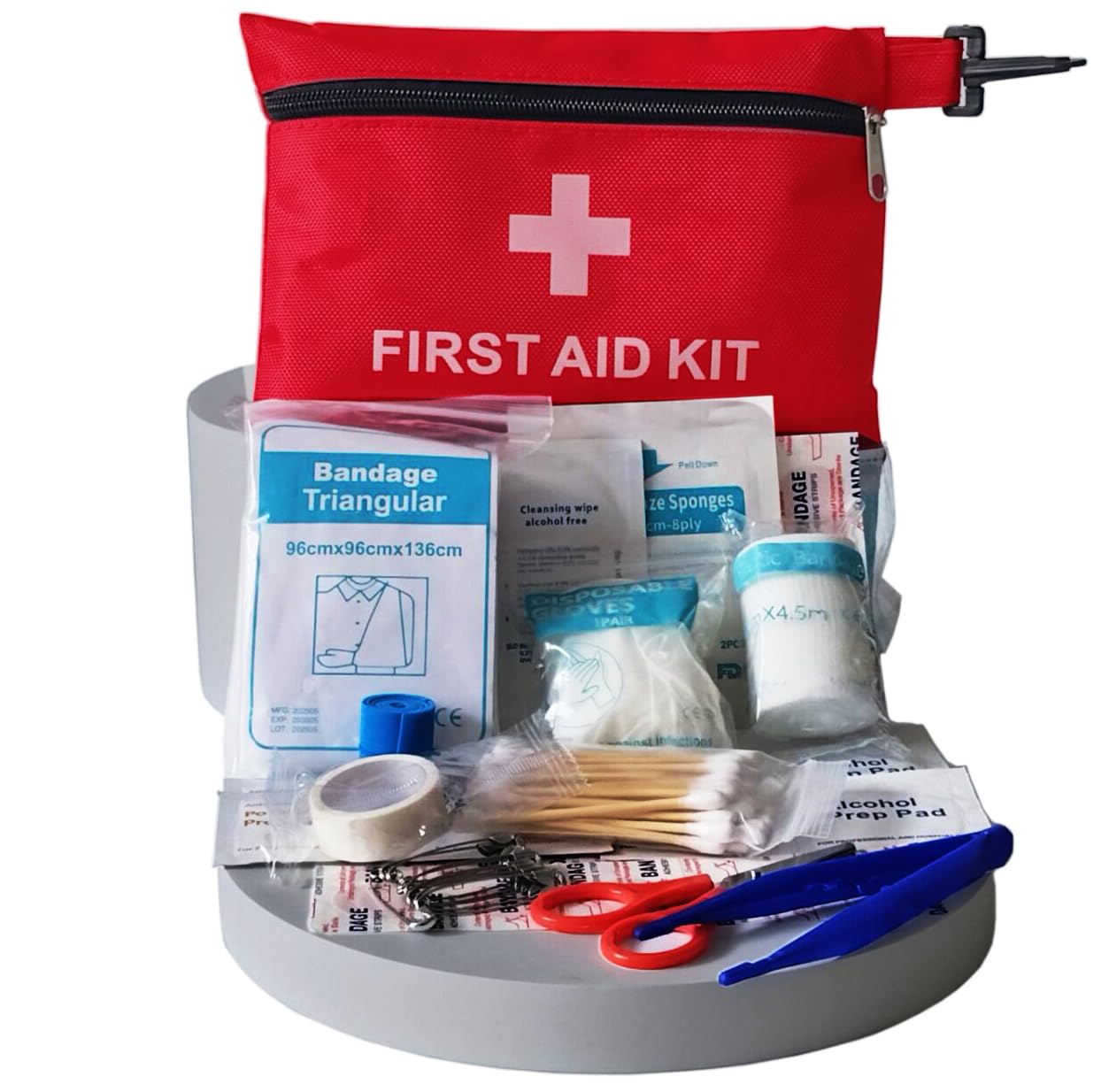 Botiquín de Primeros Auxilios 80 Piezas Mini Kit para Coche Moto Viaje Hogar
