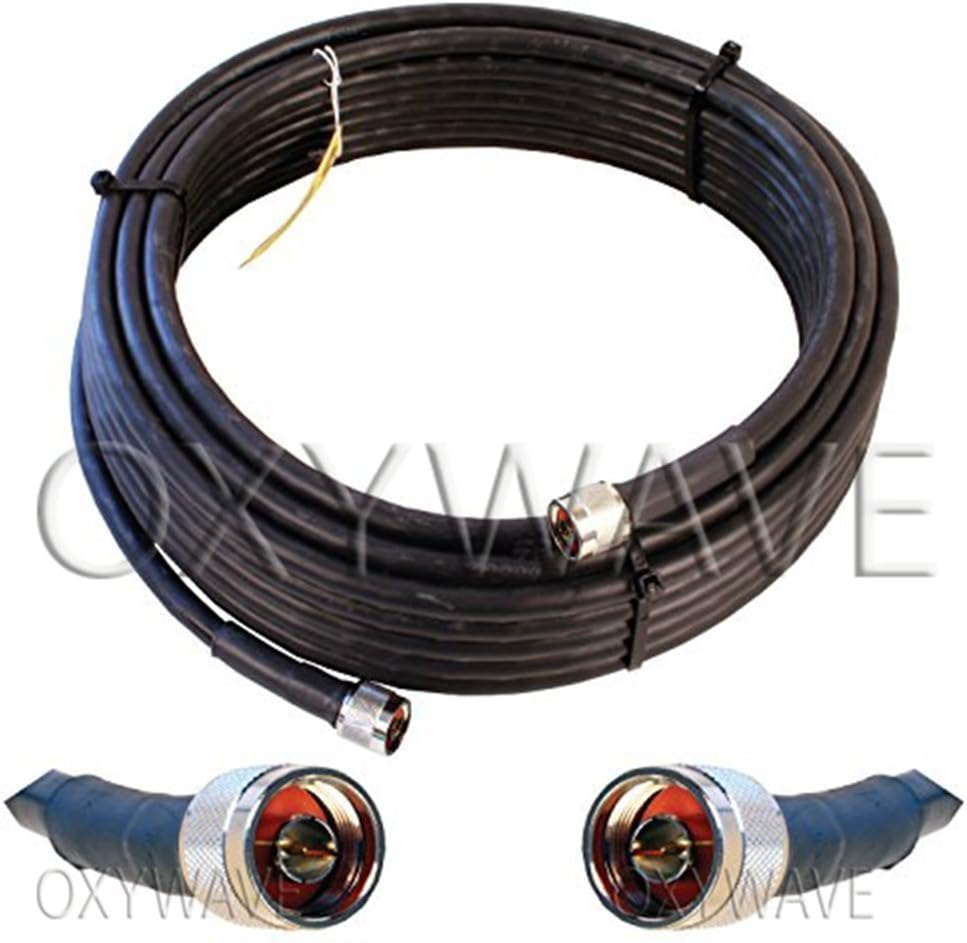 OXYWAVEHLF 200 Low Loss Coaxial Cable with N-Type Male Connector - 15 Meter
