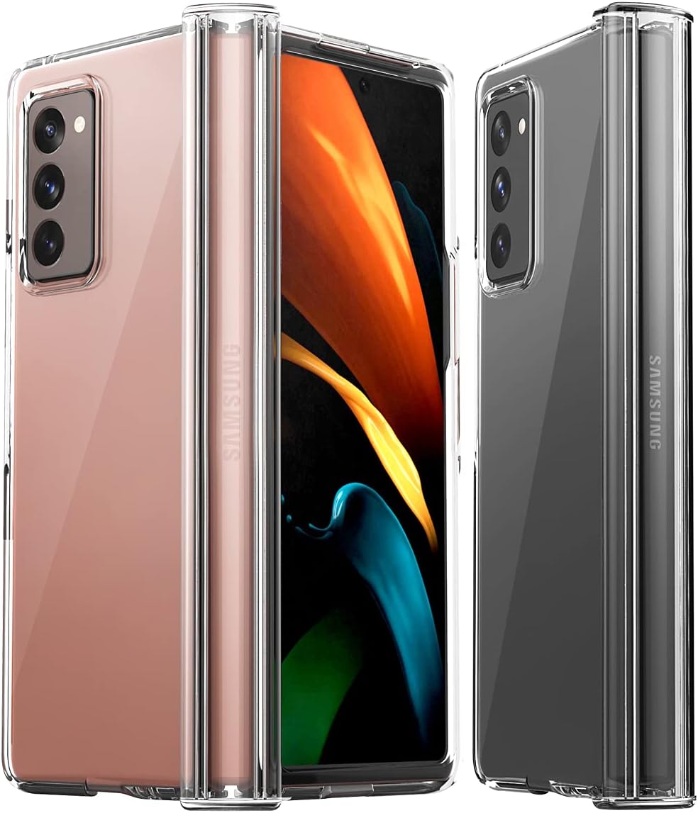 araree Nukin 360 Compatible with Samsung Galaxy Z Fold 2 5G Cover Clear Transparent Surrounding Hinge Part Protection Hard Polycarbonate Lightweight Case - Clear