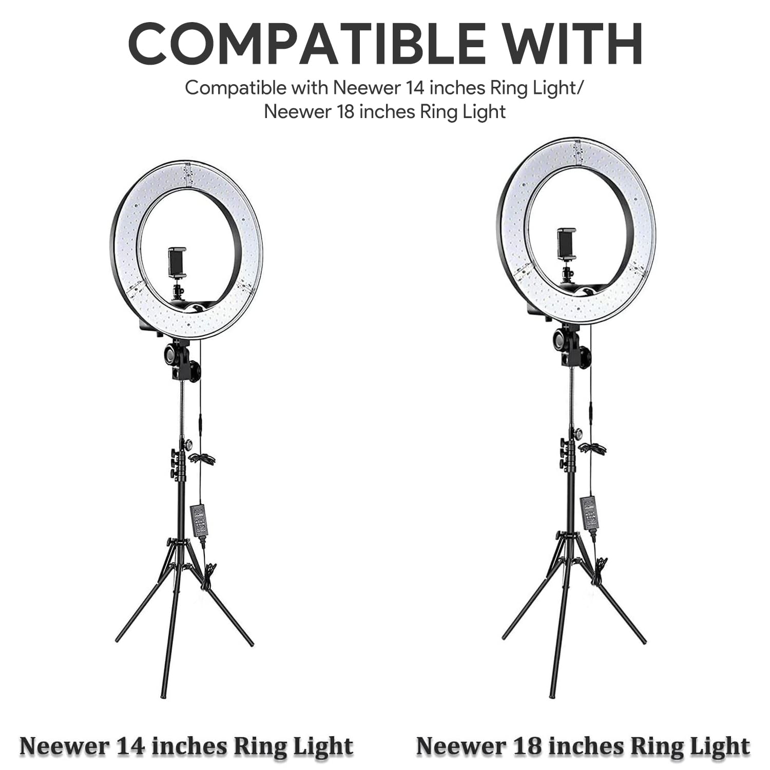KFD Alimentatore di rete 15 V 4 A caricatore per luce ad anello NEEWER 14 pollici 18 pollici 55 W 5600 K LED lampada ad anello 10088612 adattatore Neewer Photograph Photo Studio Ring Light NW-150480D2