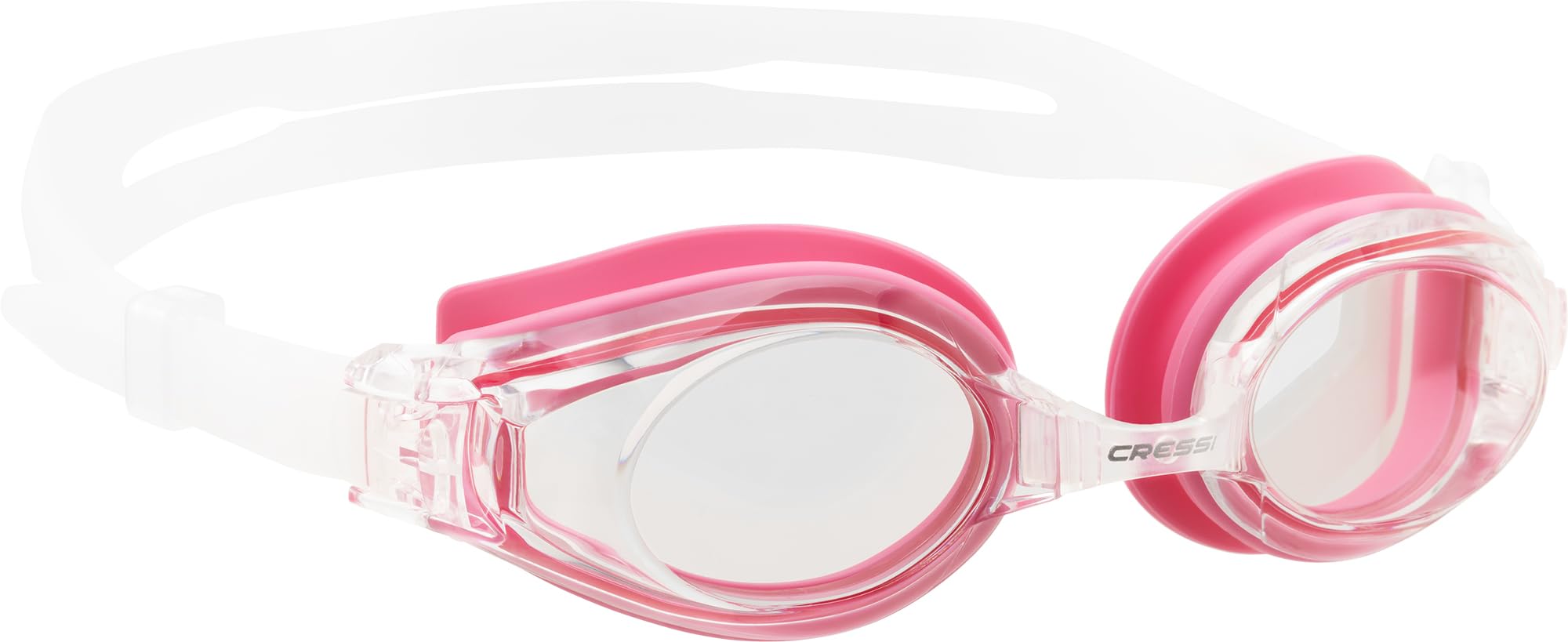Cressi Nuoto 3.0 Goggles Pink/Clear - Swimming Goggles for Adults, Interchangeable Nose Pads for Comfort and Maximum Visibility, Pink/Clear, One Size