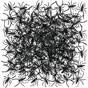 brown leaf Small Black Fake Spooky Plastic Spider For Halloween Horror Scary Party Decoration