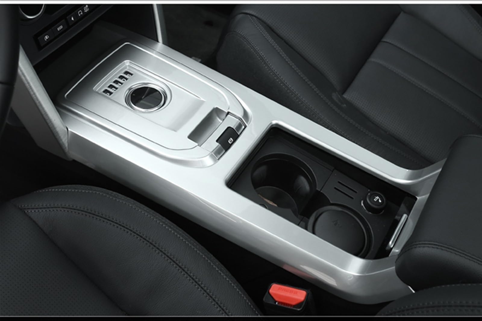 Komponenten 1 Stück Kohlefaser-Mittelkonsolen-Getriebegehäuse-Abdeckungsverkleidung Für Land Rover Für Discovery Sport 2015-2020 Auto Zubehör(Silver)