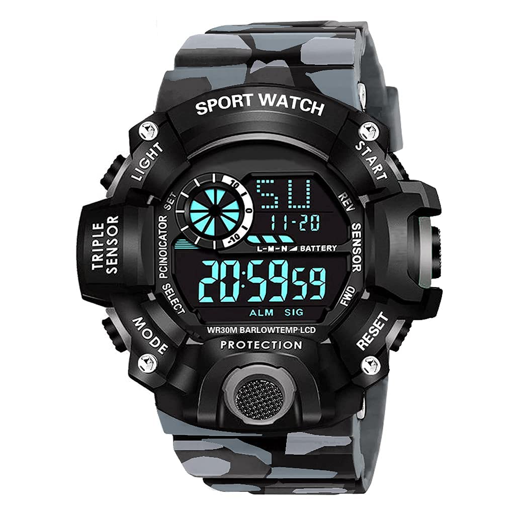 The Shopoholic Plastic Digital Watch Shockproof Multi-Functional Automatic Army Grey Color Strap Waterproof Digital Sports Watch For MenS Kids Watch For Boys Watch For Men Pack Of-1 (B0C3MMGDSM) Amazon Price History, Amazon Price Tracker