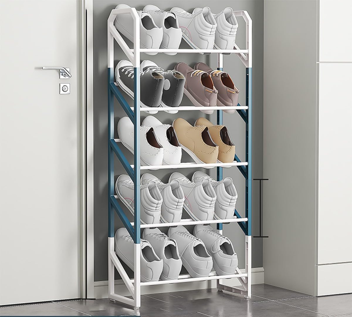 Étagère à chaussures mince de couloir pour organiser les coins