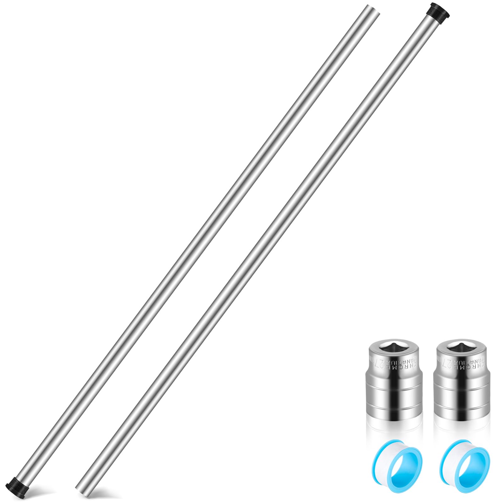 Blulu 2 Pack Water Heater Anode Rod 21.65 Inch for Hot Water Heater Compatible with Rheemm a. O. Smithh Giantt, Reliancee Richmondd, Hex Head 3/4" Npt