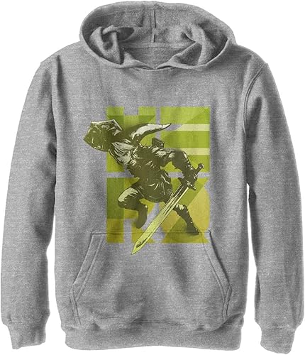 Nintendo Geo Hero Link Youth Pullover Hoodie Athletic Heather