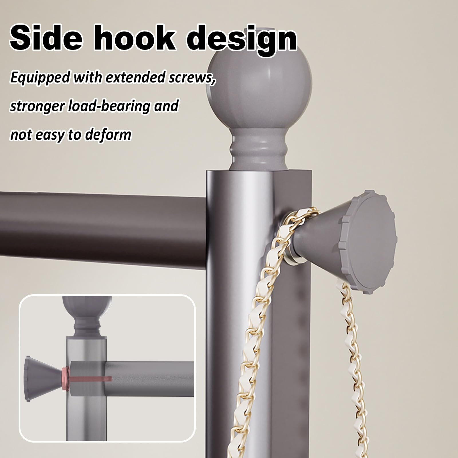 Perchero de metal portátil con ruedas – Ropa pesada para abrigos y vestidos, ideal para uso doméstico y de oficina, diseño que ahorra espacio, fácil li
