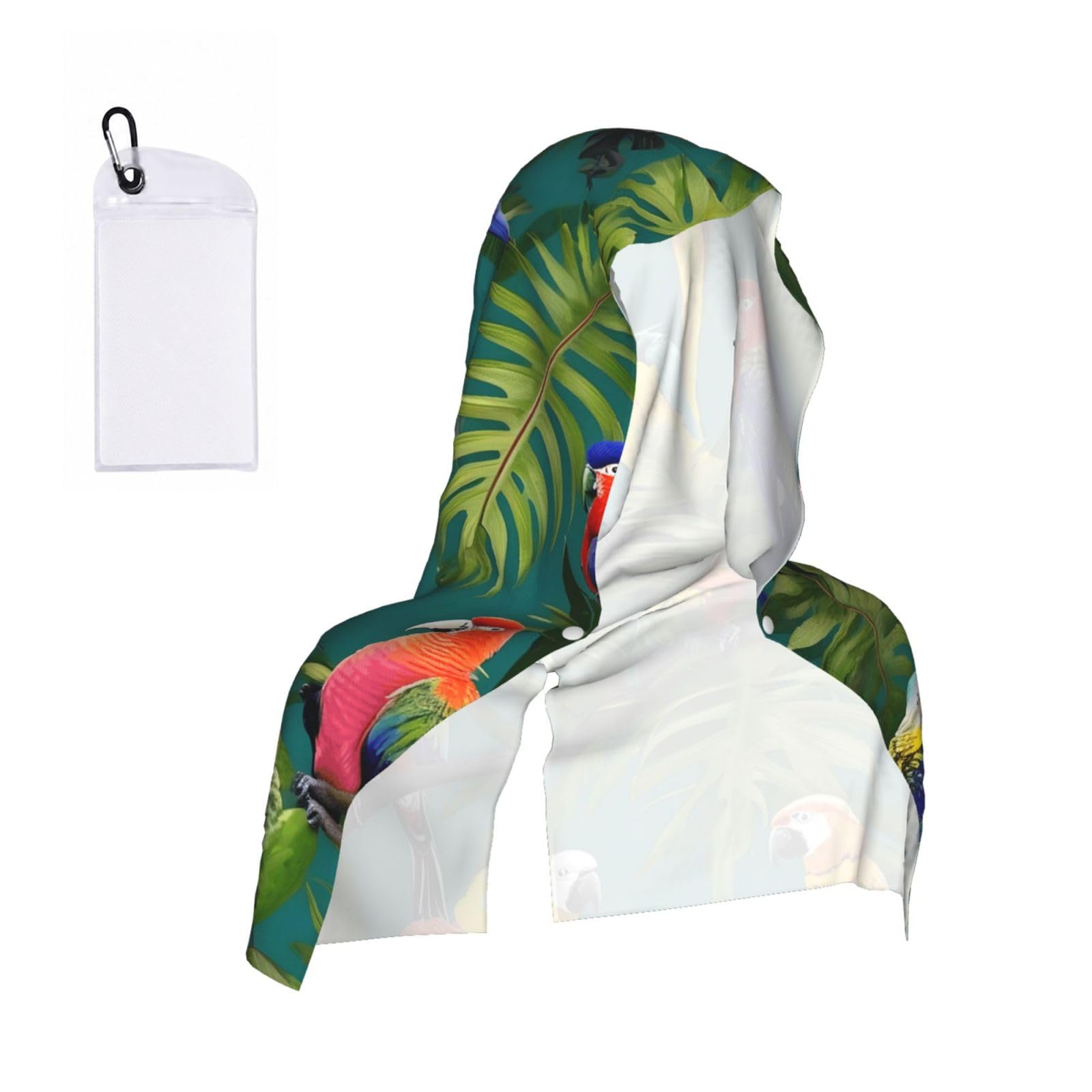 ZYJHYY Tropical Plants And Parrots Print Unisex Swimming Towel Practical Camping Towel Skin-Friendly Cooling Towel For Workout Training
