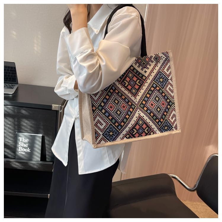 Bolso tote de mujer con capacidad grande y múltiples bolsillos miniatura 3