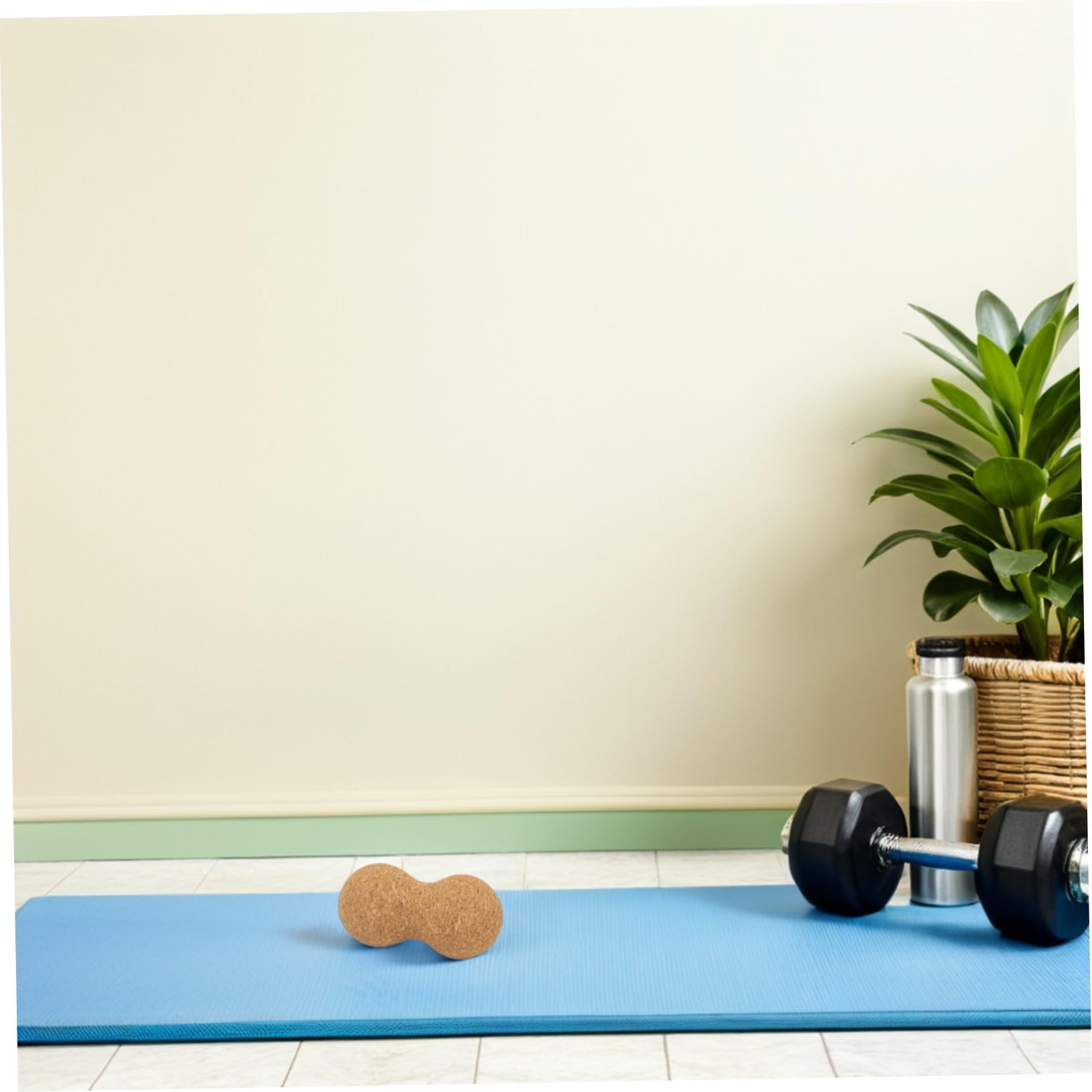 2 Bolas de Masaje de Corcho para Espalda y Pies, Forma de Cacahuete, Antideslizante, Herramienta de Relajación Muscular