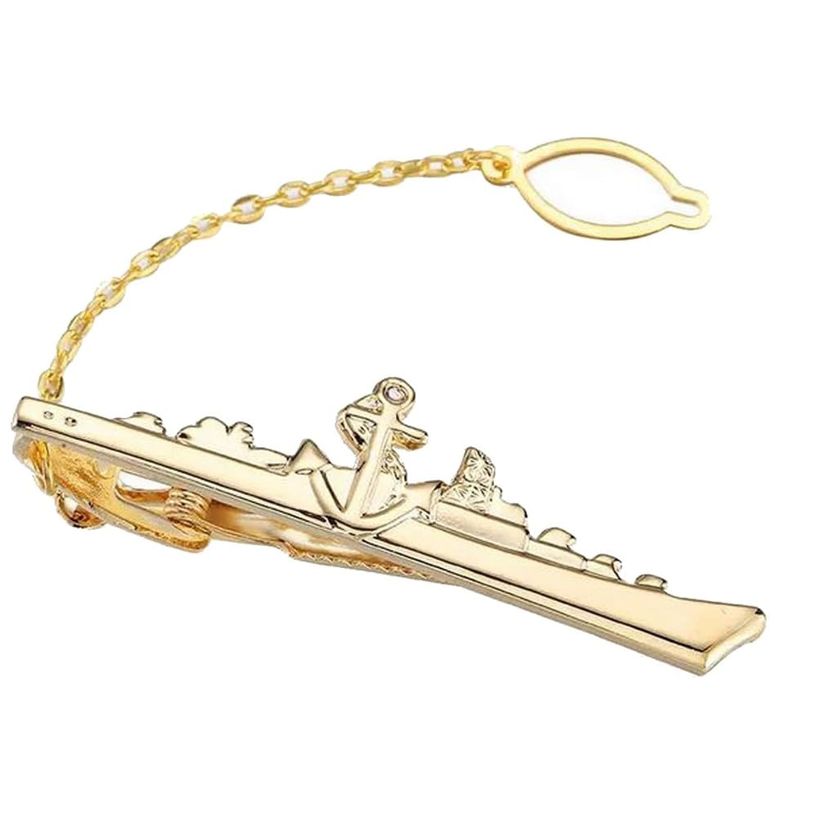 Tie Pin,Tie Pin for Men Formal, Golden Boat Shaped, Mens Accessories Stylish for Business Attire, Wedding and Special Events, Fashion Gift for Men-image-14