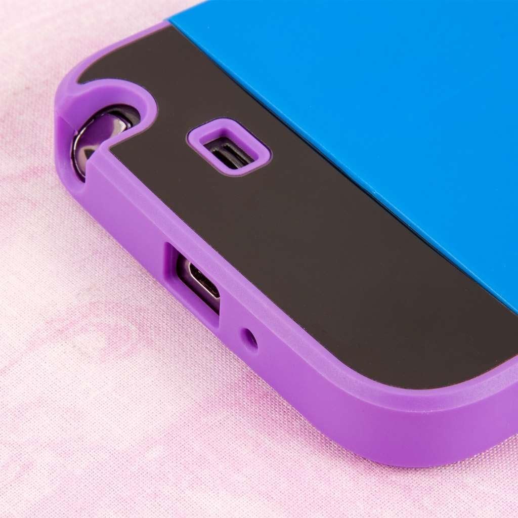 MPERO Fusion Fit Series Protective Case for Samsung Galaxy Note 2 - Purple/Blue/Coral