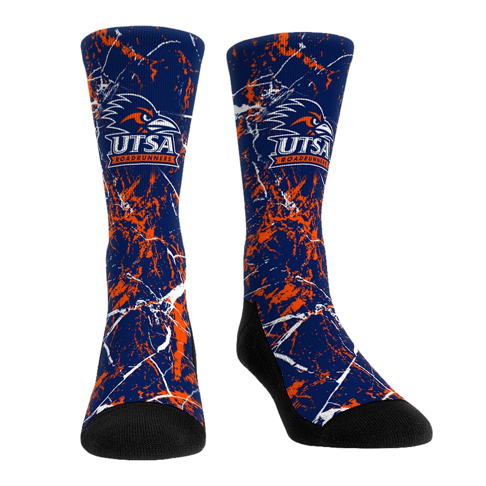 Rock 'Em NCAA UTSA - Cracked Marble Socks (L-XL)