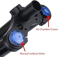 Vista 5 de BOLANY 27.529 pulgadas Horquilla de suspensión de bicicleta 1.339 in Puntos de 1-18 pulgadas Dirección rectacónico Doble hombro a través del eje