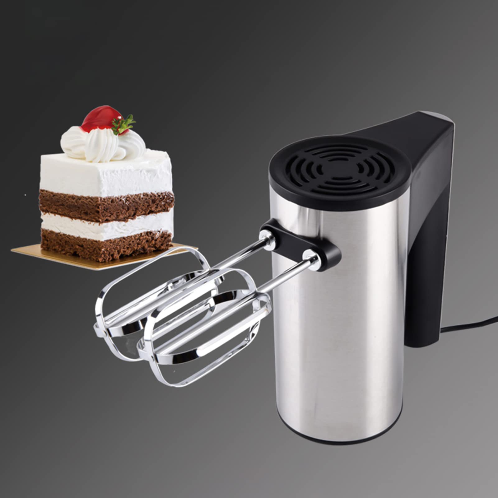 Egg Beater Household Electric Small Handheld Double Stick Baking Tool 5 Speed 250W Whipped Cream Mixer and Dough Machine-image-24