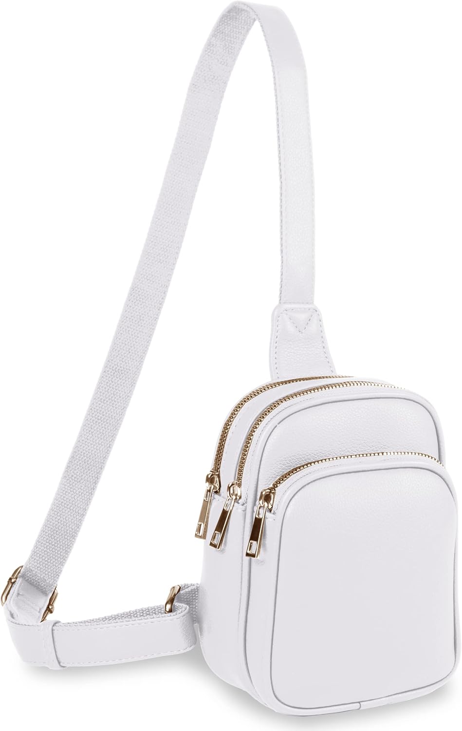 Emperia Triple Zip Small Sling Bag for Women Trendy Faux