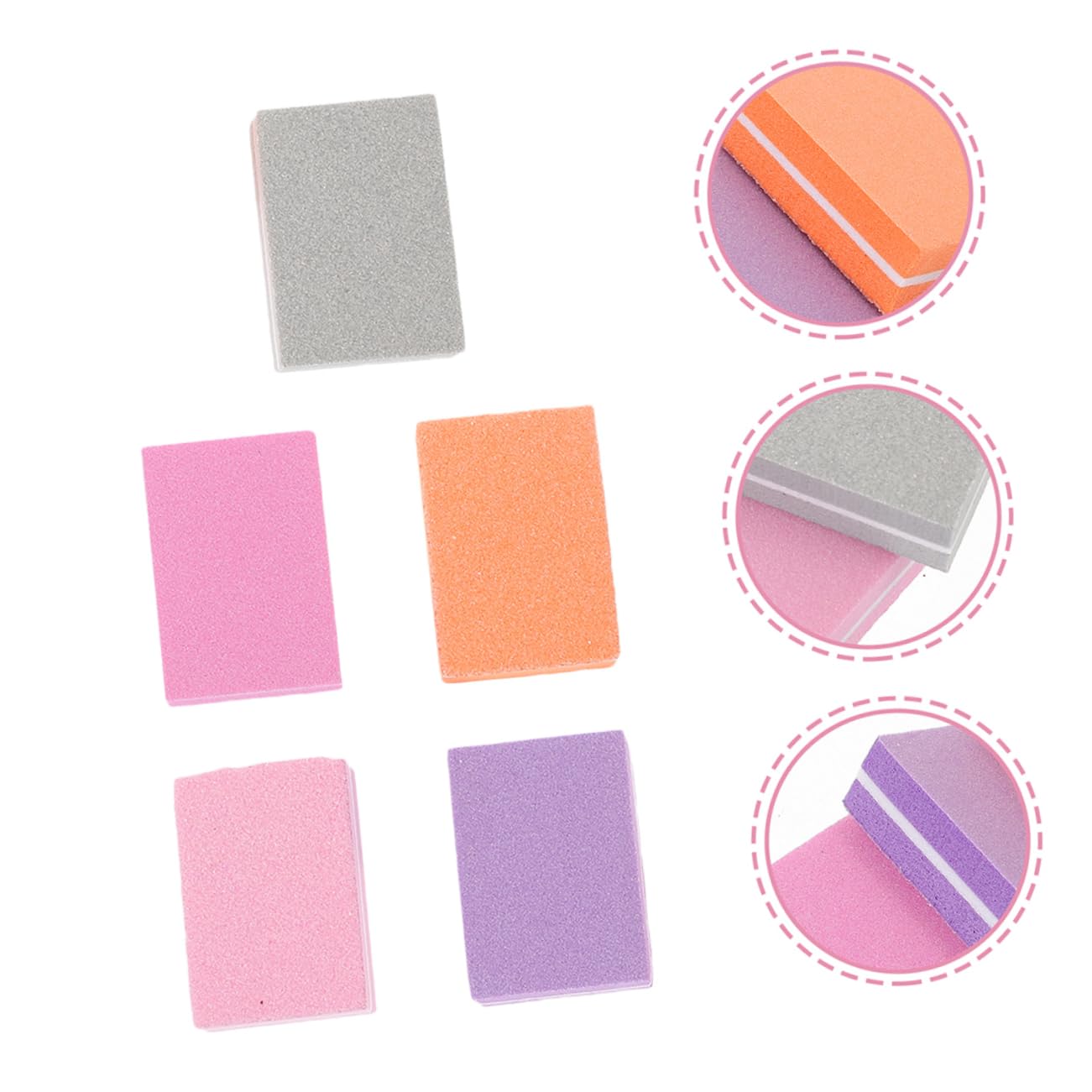 Ipetboom 400piezas Bloques De Esponja Para Manicura Limas De Uñas Doble Cara Para Pulido y Esmerilado Herramienta De Cuidado De Uñas y Duradera Para Uso Casa o Salón