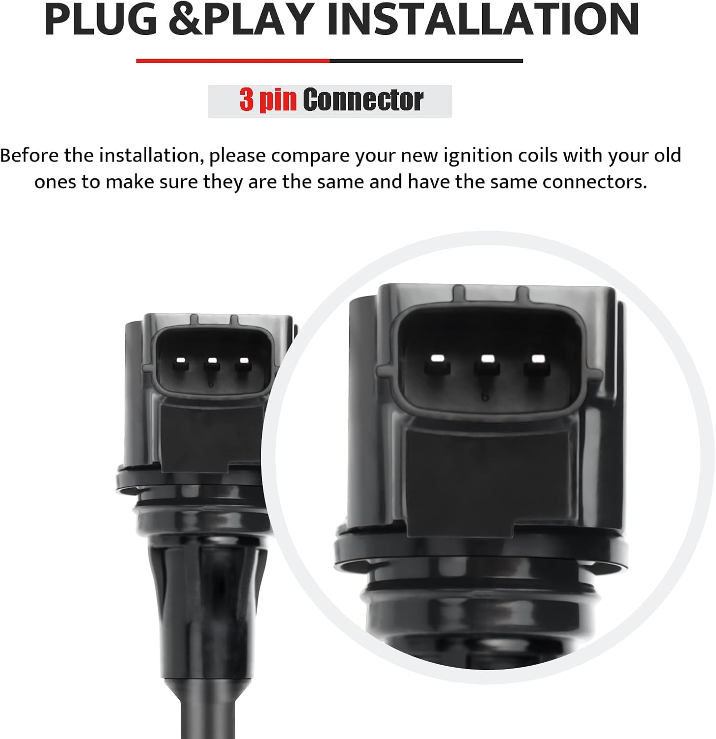Ignition Coil Pack Spark Plug Kit fit for 3.7 V6 2009-2020 Nissan 370Z, Infiniti G37 M37 Q50 Q60 Q70 Q70L QX50 QX70 2009 2010 2011 2012 2013 2014 2015 2016 2017 2018 2019, UF617 22448EY00A