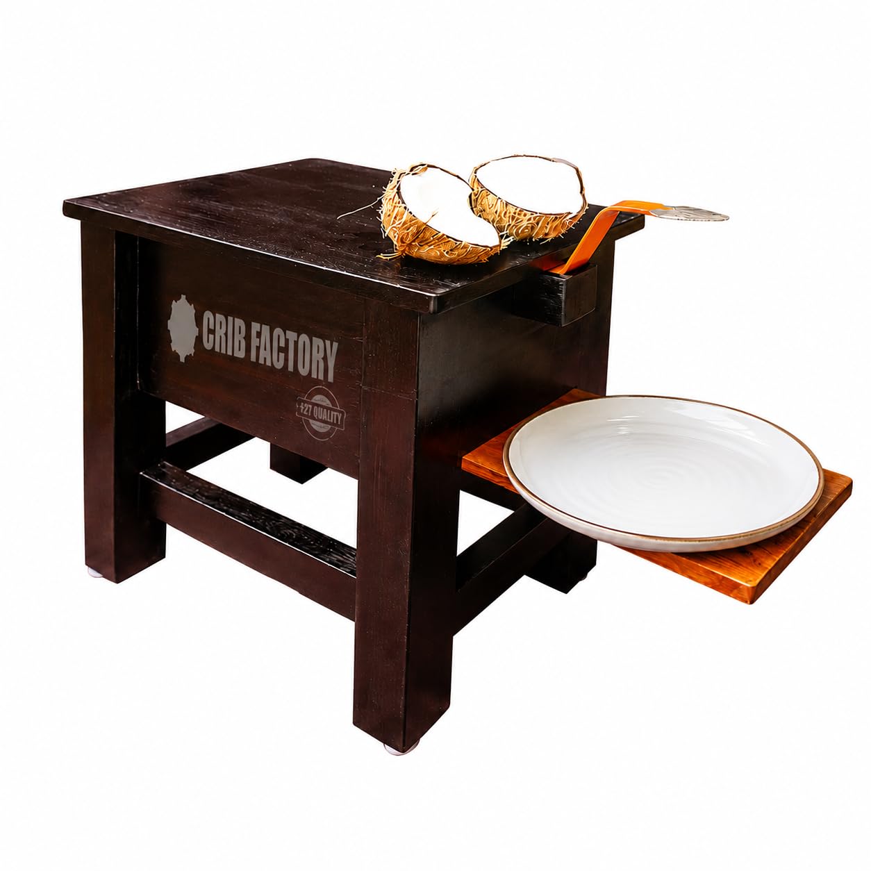 Wooden COCUNUT Scraper with Stool | Foldable CHIRAVA-image-39