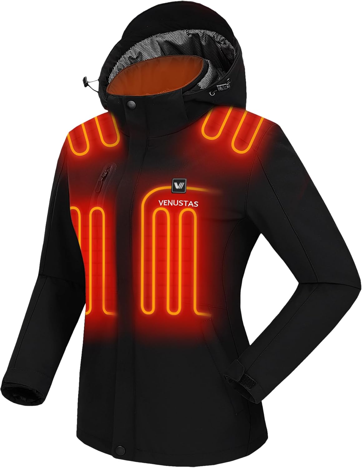 Venustas Women's Heated Jacket with Battery Pack 7.4V, Windproof