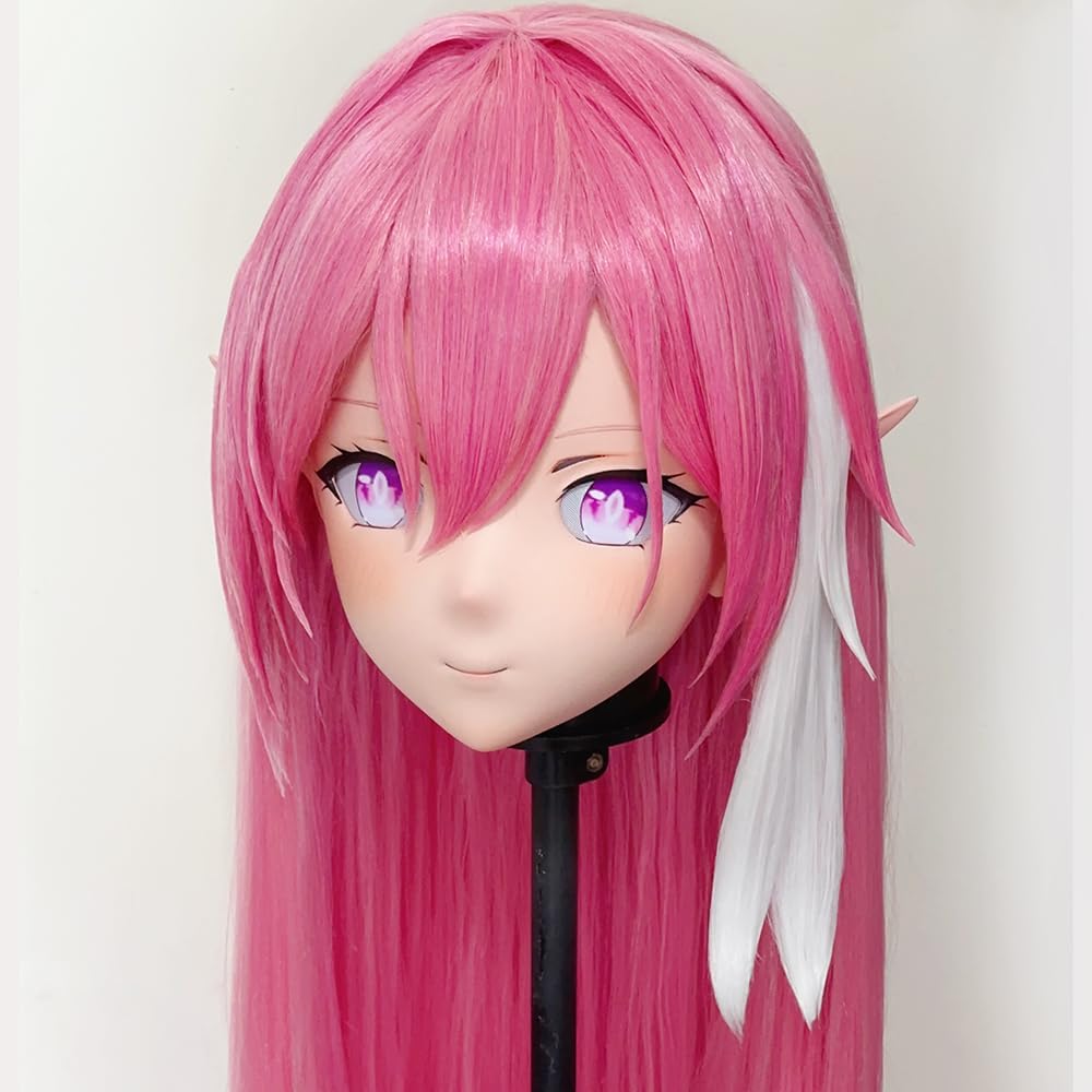 (AK083) Customize Character Crossdressing Full Head With Lock Anime Cosplay Japanese Animego Kigurumi Mask