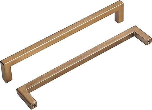 Triumph Hardware Herrajes dorados de gran tamaño, tirador de manija de electrodomésticos, bronce champán de 12 pulgadas (12.000 in) de centro a