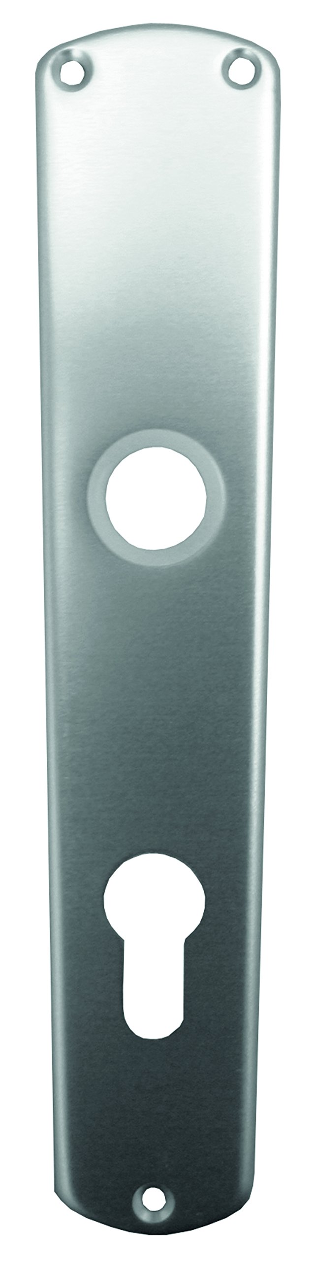 ALPERTEC Phil PZ Long Plate for All Front Doors Door Handle Set Door Fittings Door Handle Aluminium Length 216 mm Width 43 mm, 72 mm, Alu/Silver, 40010120 K1