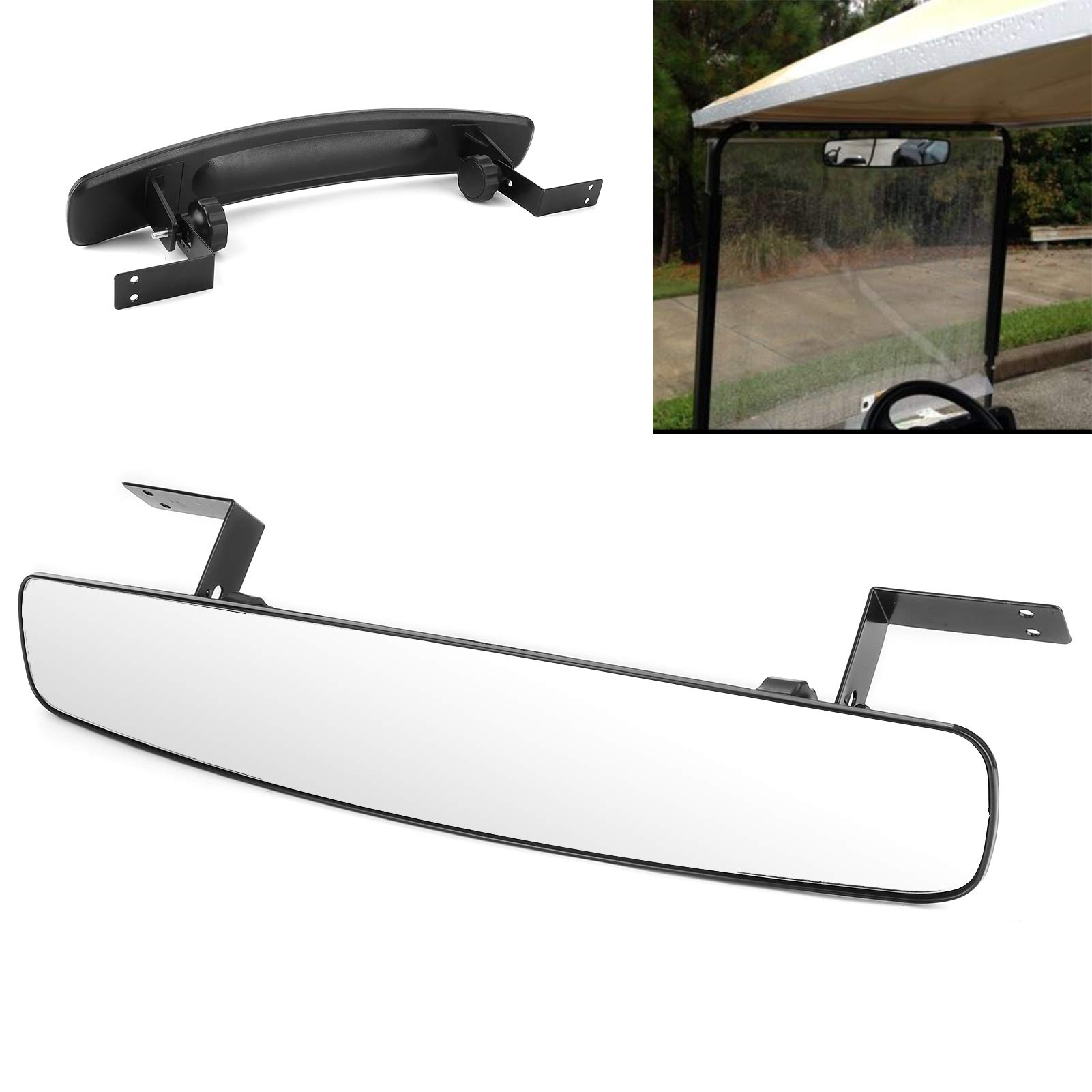 Miroir de recul central convee 180° grand angle panoramique, boîtier ABS anti-choc, réglable, 16,5 3,2 po – sécurité optimale pour conducteurs débutants et familles