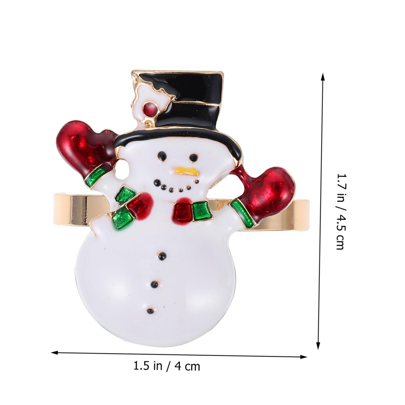 TOPBATHY 12 Pièces Boucle de Serviette Bonhomme de Neige Ronds de Serviette de Noël Anneau Porte-Serviette de Salle à Manger décor Couverts de Table Porte-Serviettes de noël l'automne Bague