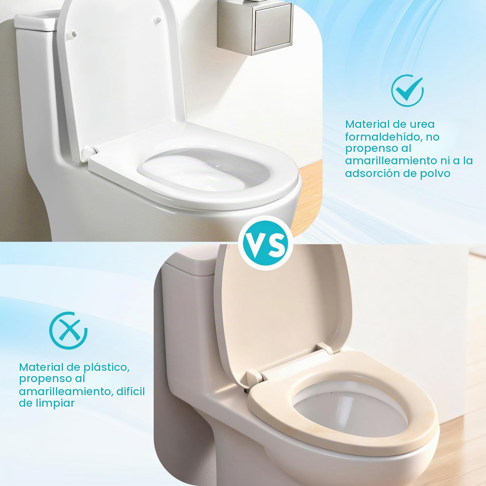 SAMODRA tapa wc universal UF Tapa de inodoro Forma de D toilet seat tapas de water Asiento de Inodoro
