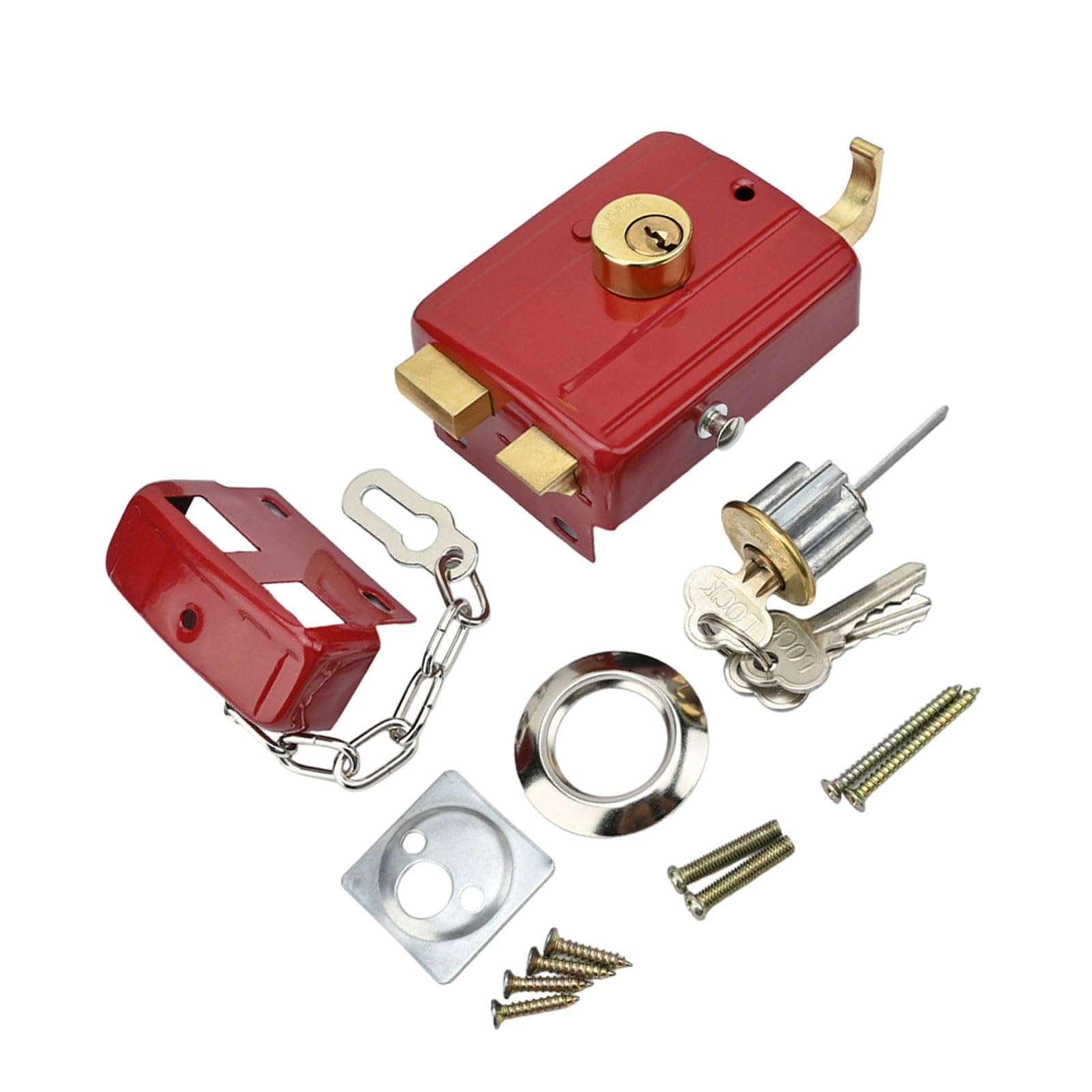 Stable Iron Door Robusts Cyliber Door Protective Metal Simple Installation for Burglary Protective Locking Mechanism
