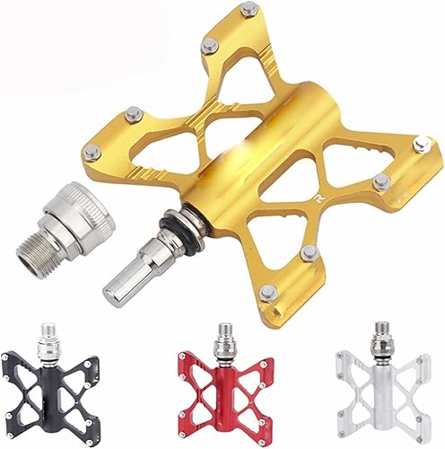 Miniatura 2 de Pedales de liberación rápida, antideslizantes, de aleación de aluminio ultraligera, rodamientos sellados DU, pedales plegables para bicicleta,
