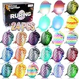 24PC 3D Printed Dragon Easter Eggs,Easter Basket Stuffers with Dragon Inside Stress Relief Fidget Toy,Fantasy Office Desk Decor Surprise 3D Printed Animals Toy,Unique Easter Eggs Gifts for Aduls Kids