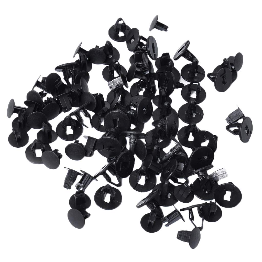 Shiwaki Universal Assortment Plastic Rivets Clip Sizes - Auto Clip Car Clips Push Retainer Pins Set 50Pcs