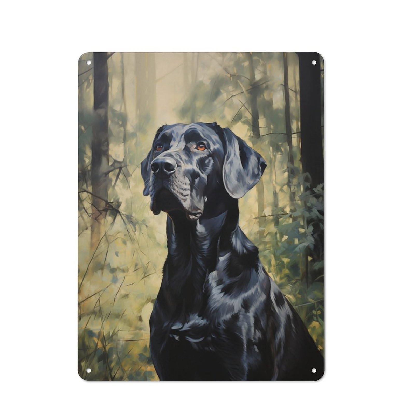 Junmoney Great Dane Tin Wall Plaque 40X30cm With For Pub Or Café, For Collectors Of Retro Metal Wall Decor