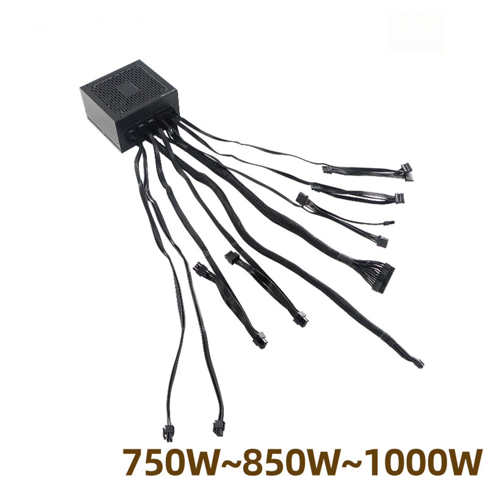 Alimentatore per computer compatto da 500 W, ventola di raffreddamento da 120 mm e protezione flessibile per la gestione dei cavi