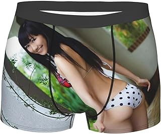 [GraSky] 渡辺麻友 写真 メンズボクサーブリーフ ボクサーパンツ 四角いパンツ 平角パンツ 3d立体設計の四角 超薄 透気 吸汗 速乾 人気 メンズ 下着