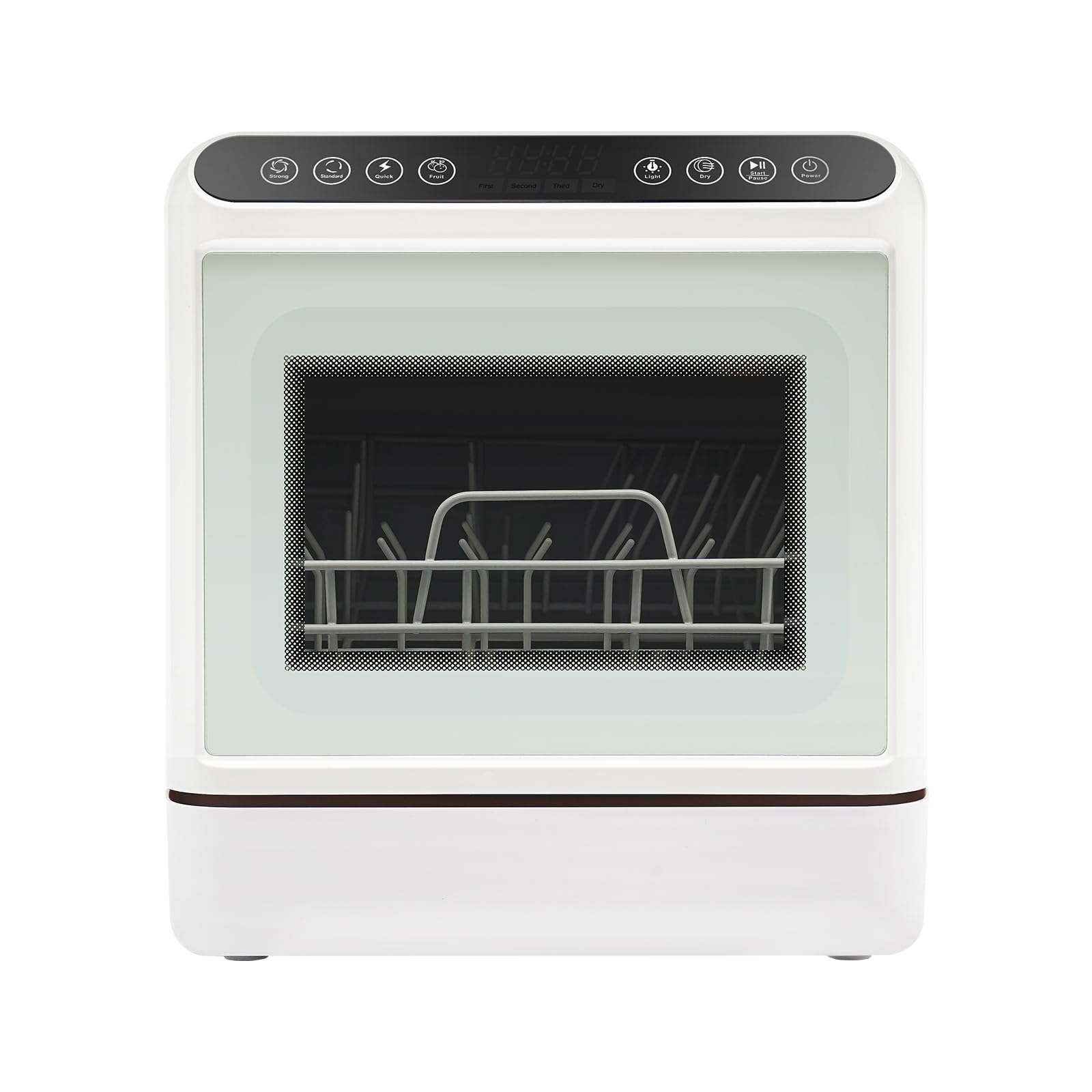 1100W Tischgeschirrspüler 6L Kapazität Kompakt Geschirrspüler mit 72h Lagerfunktion, 4 Waschgänge und 360° Sprüharme antibakterielle Trocknung, Dishwasher für Küche Wohnmobil Wohnung