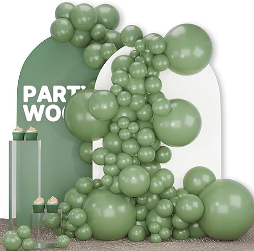 Miniatura 15 de PartyWoo Globos Verde Azulado 140 Piezas Diferentes Tamaños de 18 12 10 5 Pulgadas Turquesa Verde Azulado Oscuro Kit de Arco de Globos para Baby