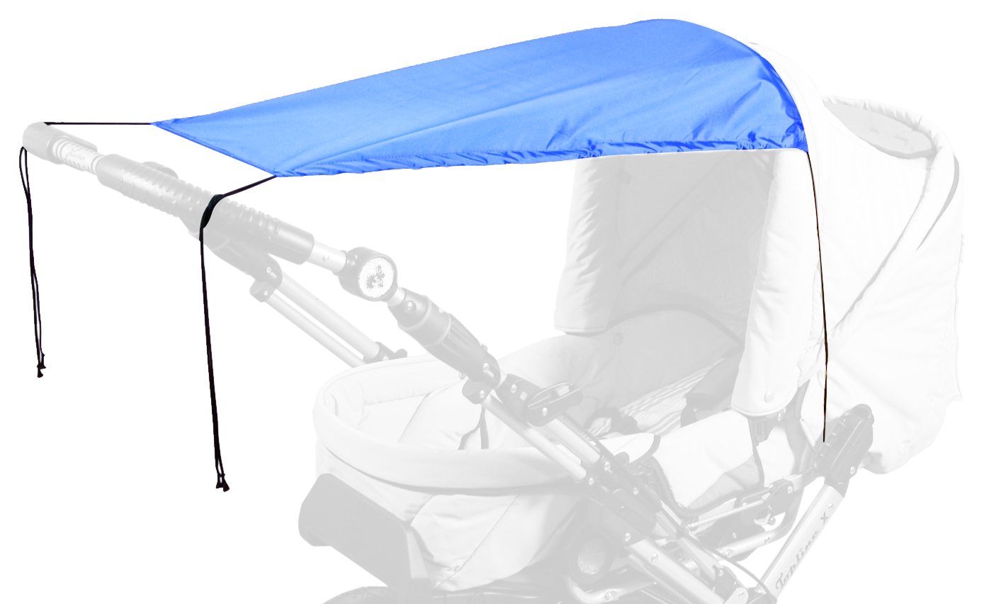 sunnybaby 13272 - Universal Sonnensegel für Kinderwagen & Sportwagen | Sonnenschutz | höchster UV Schutz UPF 50+ | verstellbar | Markisen-Rollofunktion - Farbe: ROYAL BLAU