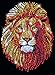 Sequin Art Blue, Golden Lion, Sparkling Arts and Crafts Picture Kit, Multicolor