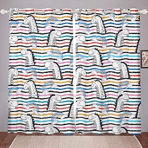 Cortina para Ventana de Dinosaurio de Dibujos Animados para niños Cover