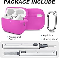 Vista 475 de Funda para AirPods Pro con kit de limpieza, funda de silicona suave para Apple AirPod Pro de 1ª/2ª generación, accesorios de funda AirPods Pro/Pro 2