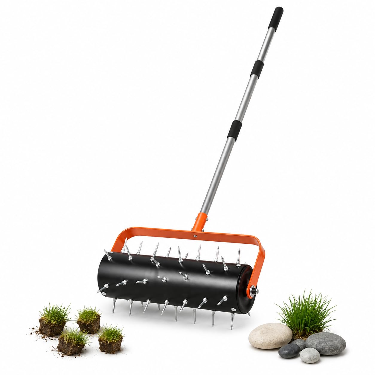 Aerator rolkowy do trawnika. Unikaj gleby twardej, gliniastej