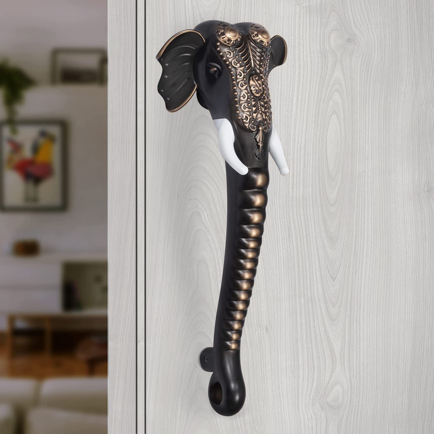 Primax Main Door Handles Elephant-Shaped Handle Set for Main Door/Entrance/Living Room/Push-Pull Handle for House/Hotel/Office - 11 Inches (‎APS-6005,Copper Antique Finish) (B0BTM86111) Amazon Price History, Amazon Price Tracker