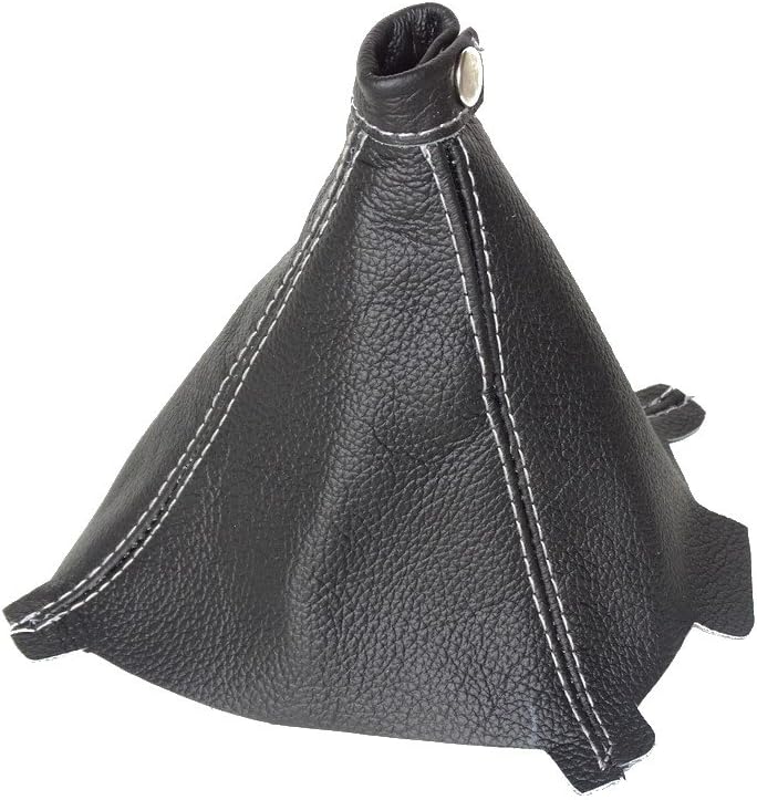 Shift Boot Compatible with Kia Ceed Leather Various Stitching Colour Available (White Stitch)