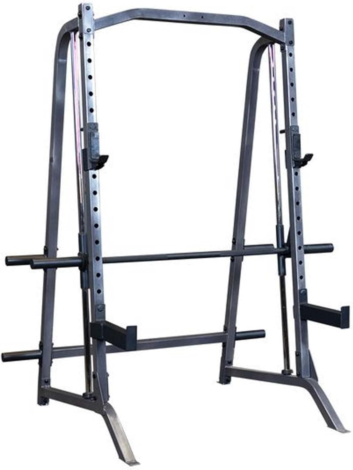 Body Solid Smith Machine Package - Strength Training Weight Cage Squat Rack System Ideal for Home and Commercial Gyms